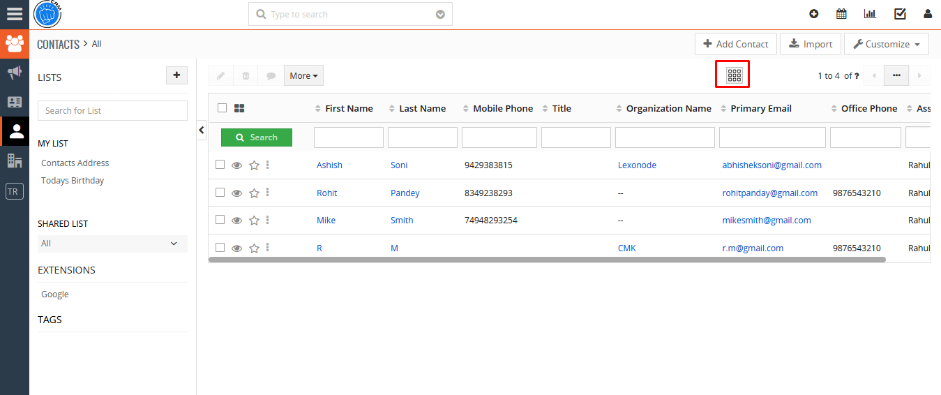 vTiger CRM Grid View + List View Module - Image 3