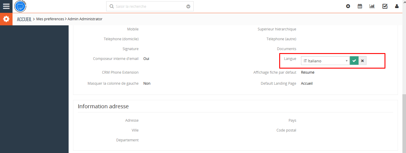 vTigerCRM Italian Language - Image 2