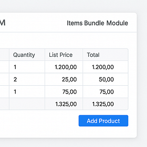 vTigerCRM Items Bundle module
